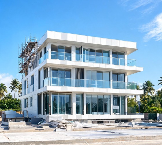 Prédio de 3 andares em construção