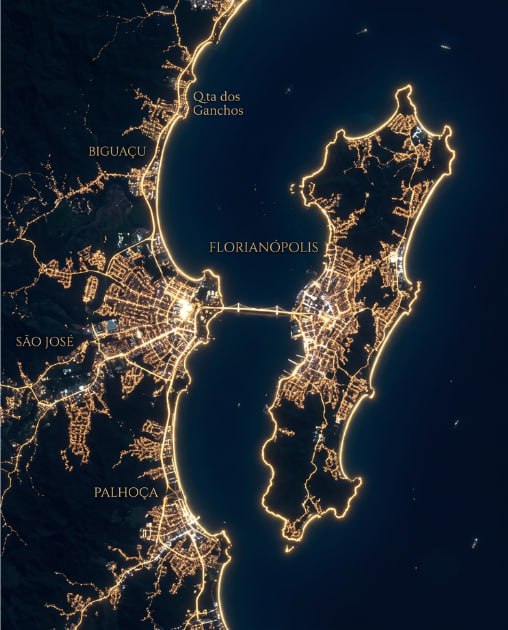 Mapa de Florianópolis e região
